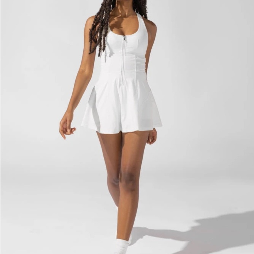 POPFLEX Matchpoint Workout Dress - White Size: L